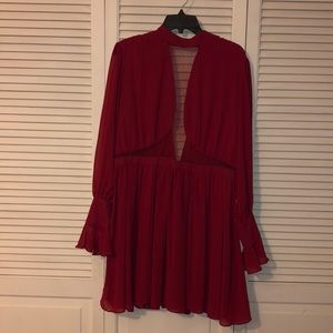 Red Fit and Flare Dress